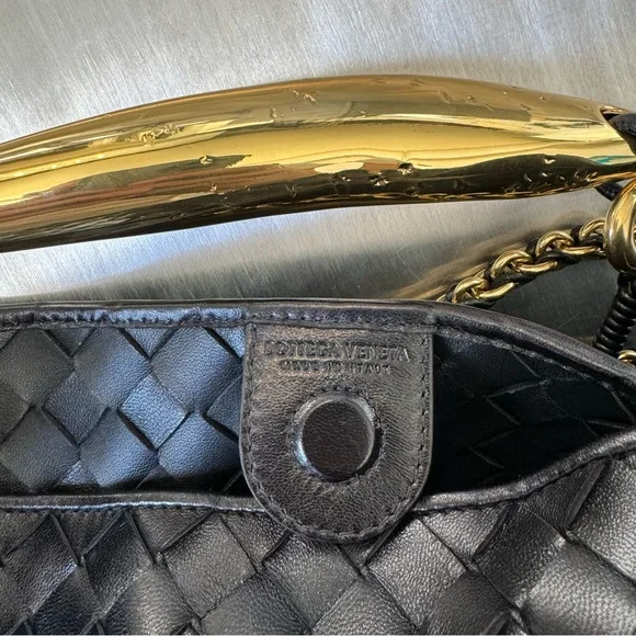 Bottega Veneta Intrecciato Small Leather Sardine Tote in Black - Picture 5 of 9